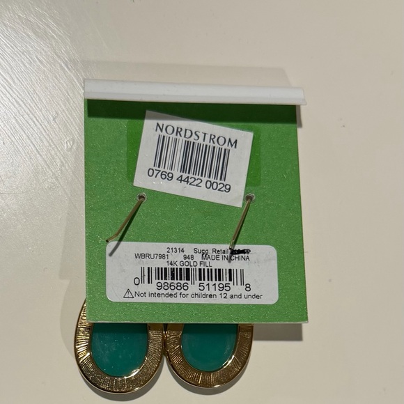 kate spade Teal Teardrop Earrings - Picture 2 of 2